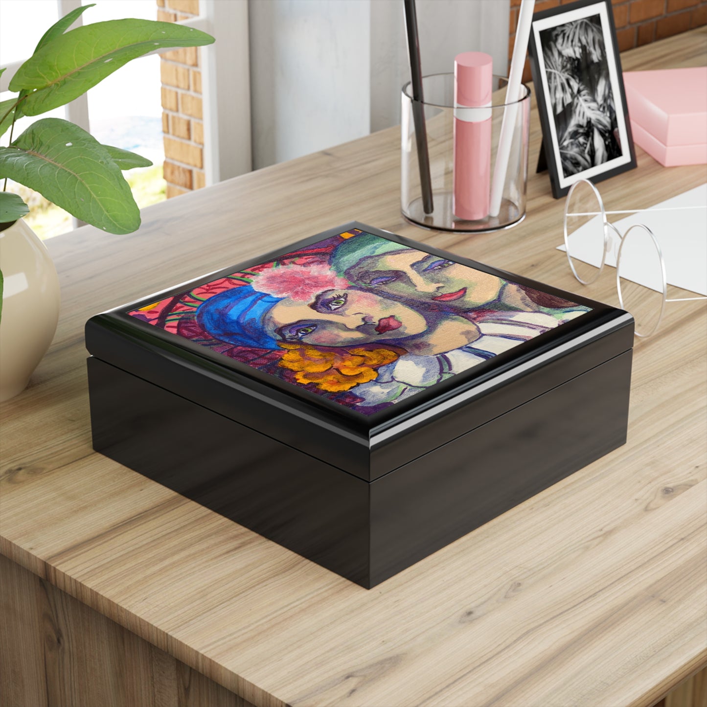 Jewelry and Keepsake Box - Pierrot & Columbina #2