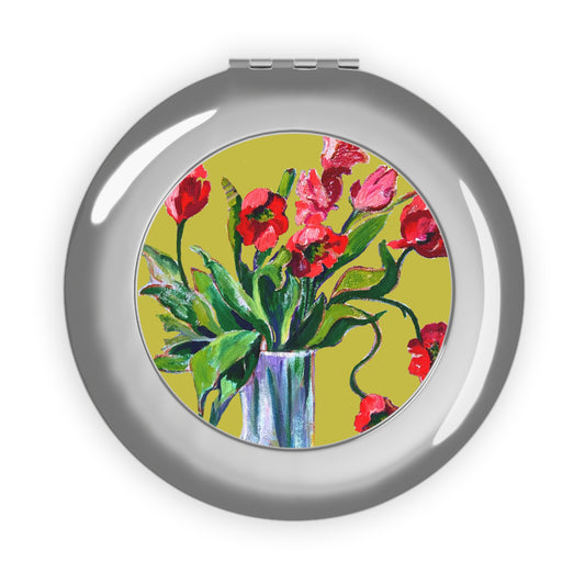 Compact Travel Mirror - Poppy Party