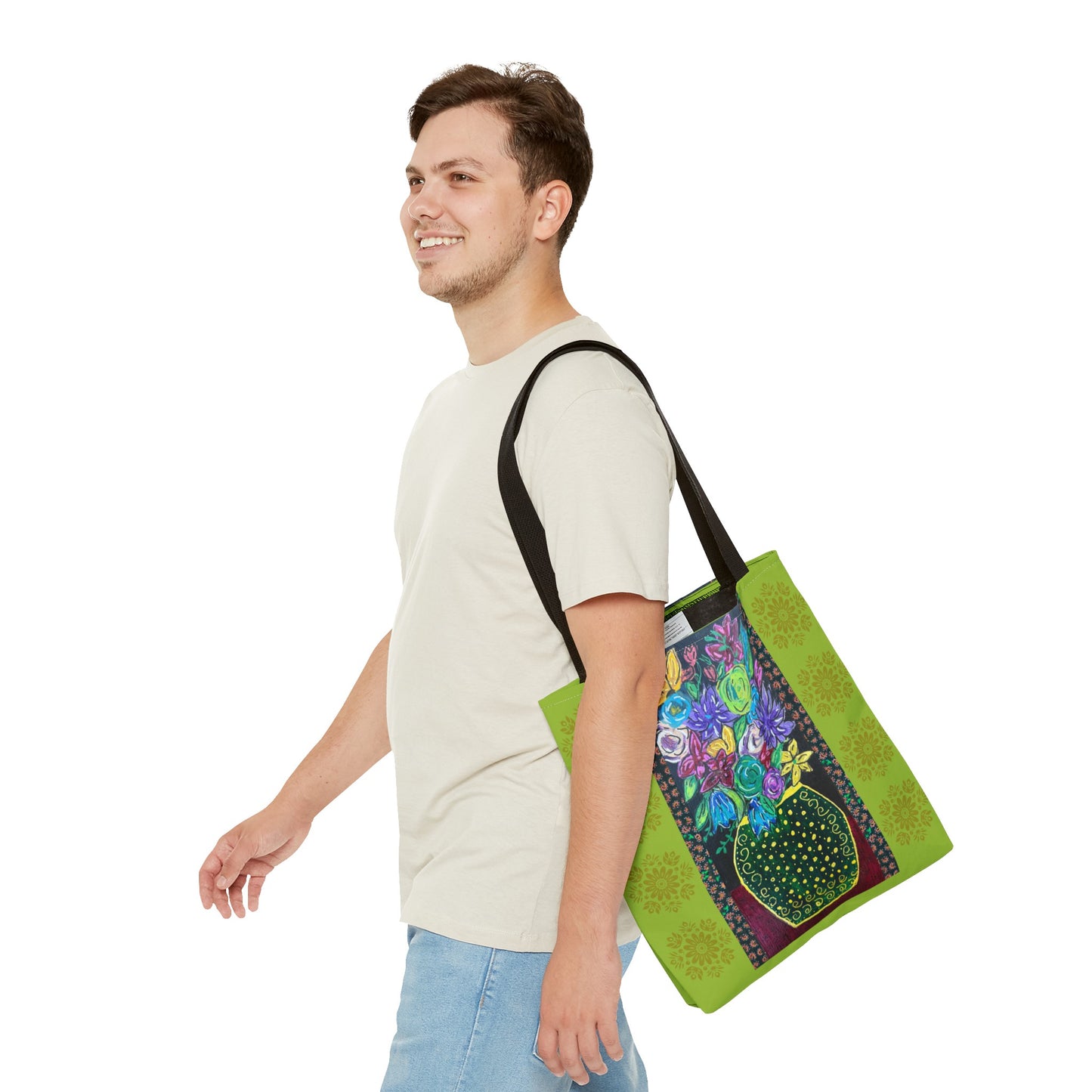 Tote Bag - Spring Green, by 'Monica in the Garden'
