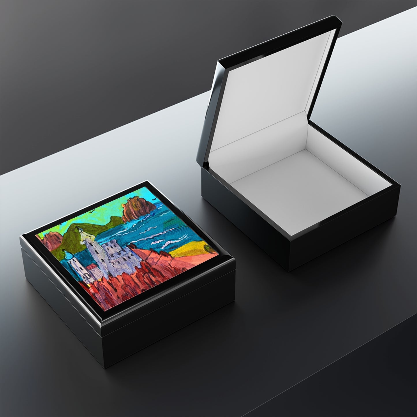 Jewelry and Keepsake Box - Mallorcan Coast