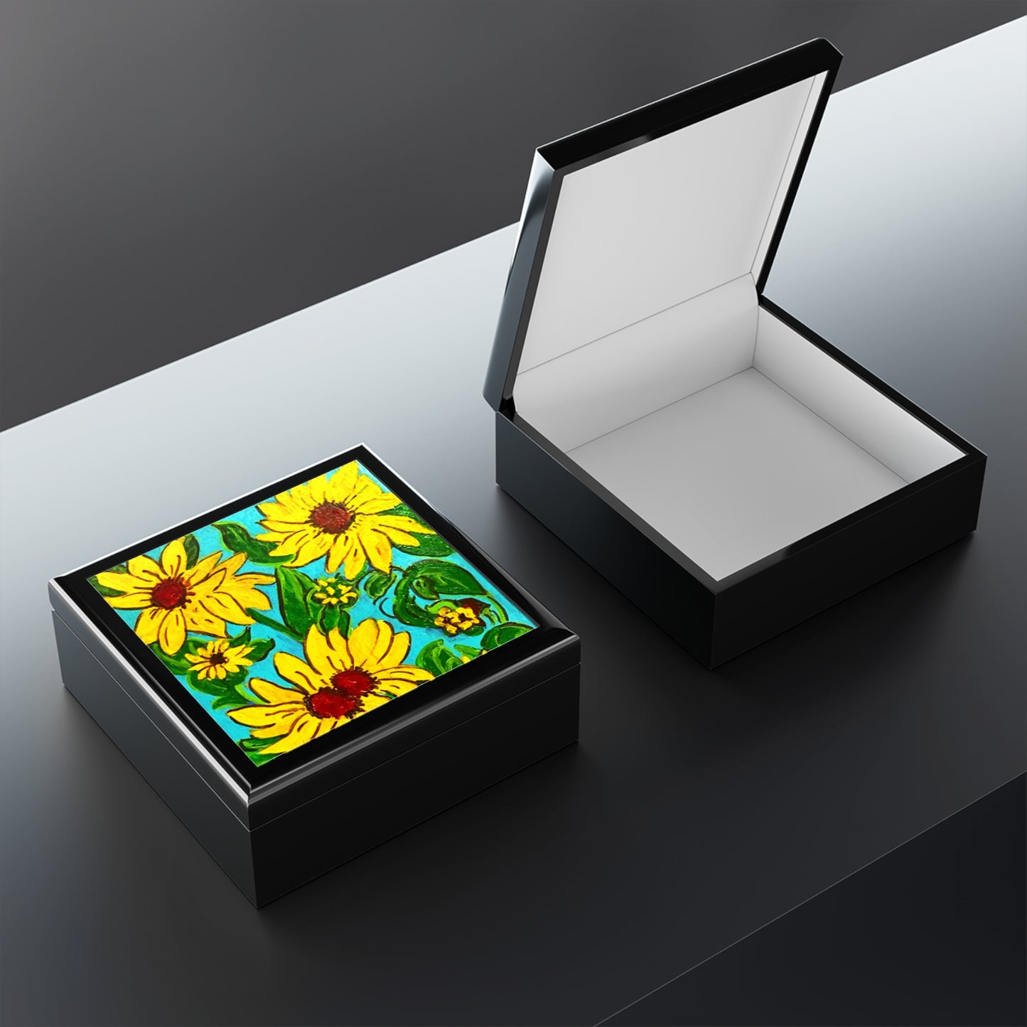 Jewelry and Keepsake Box - Sunflowers