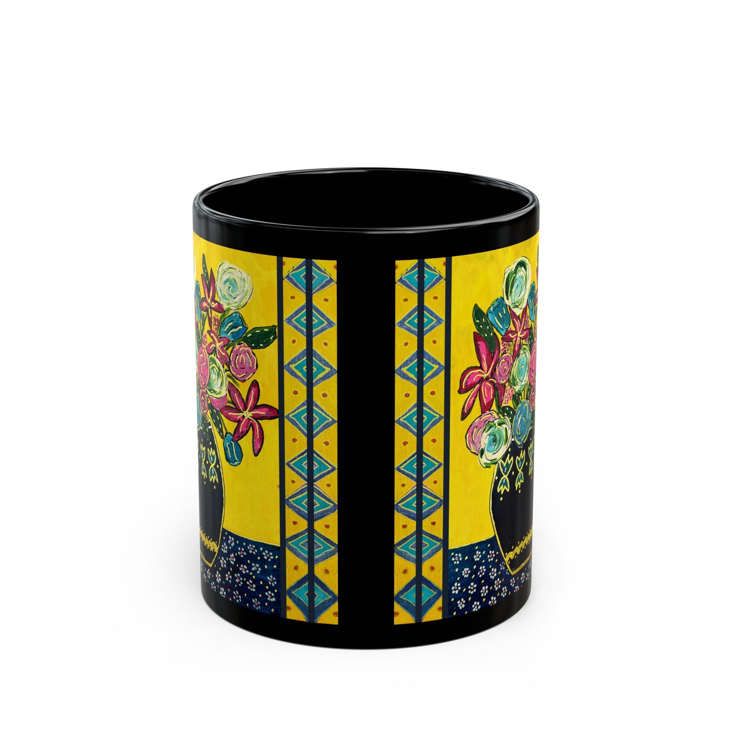Ceramic Mug - Festive Flowers