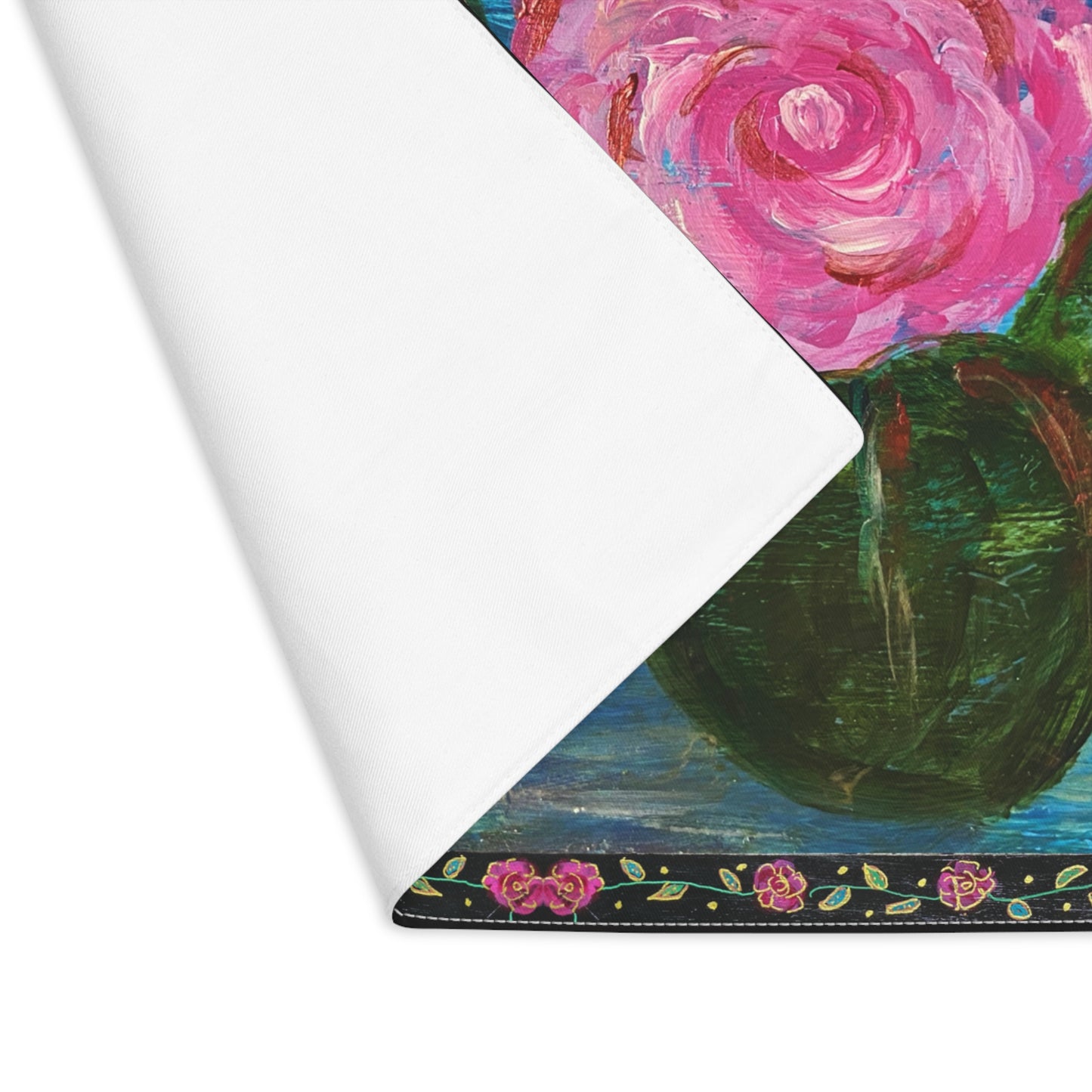 Cotton Placemat, Pink Waterlilies