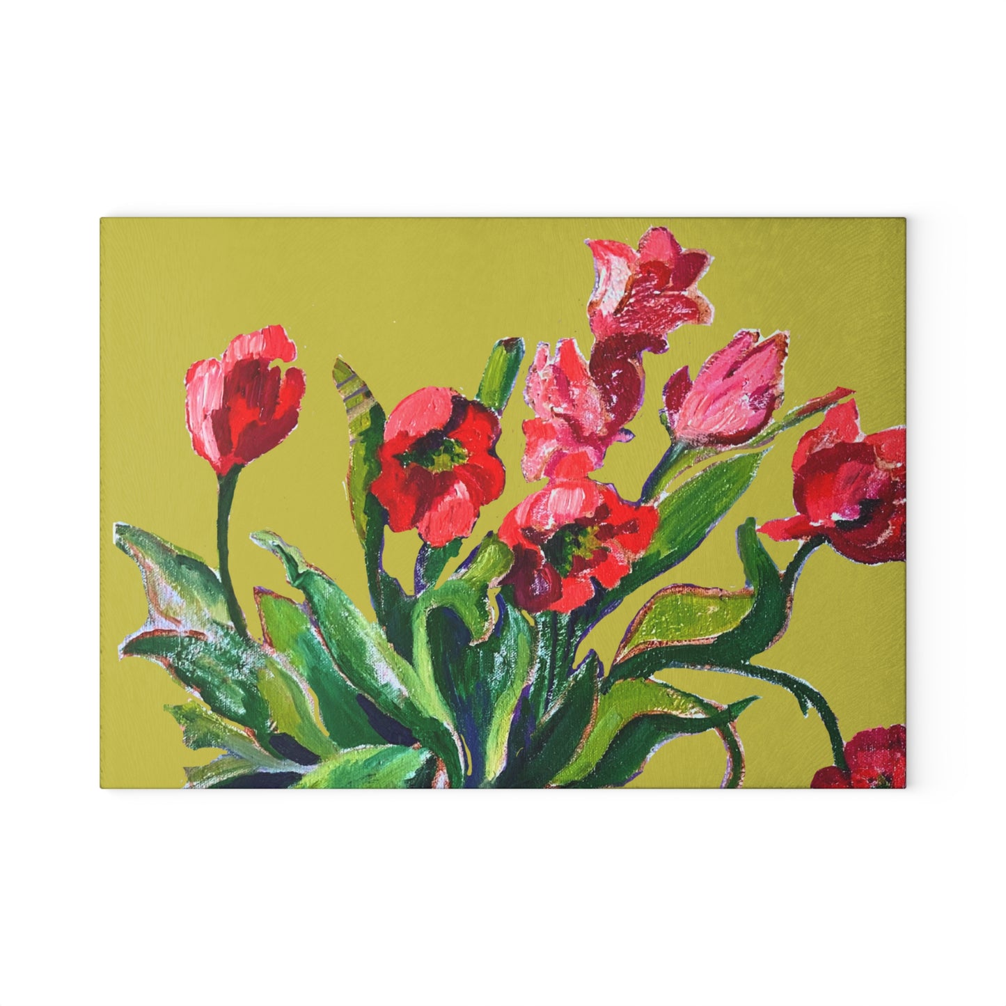 Tempered Glass Cutting Board - Poppy Party