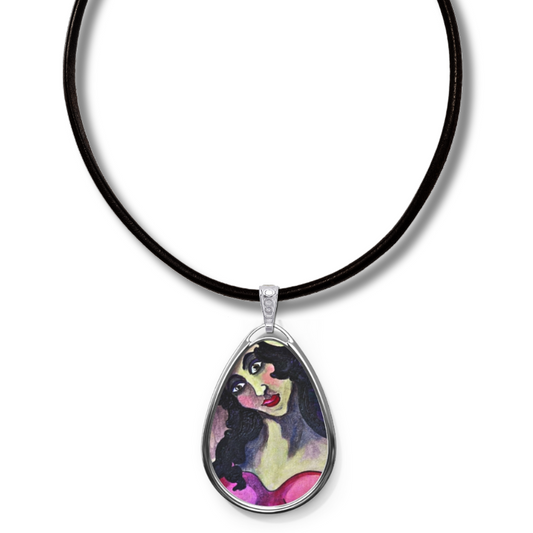 Oval Pendant - "Violetta"