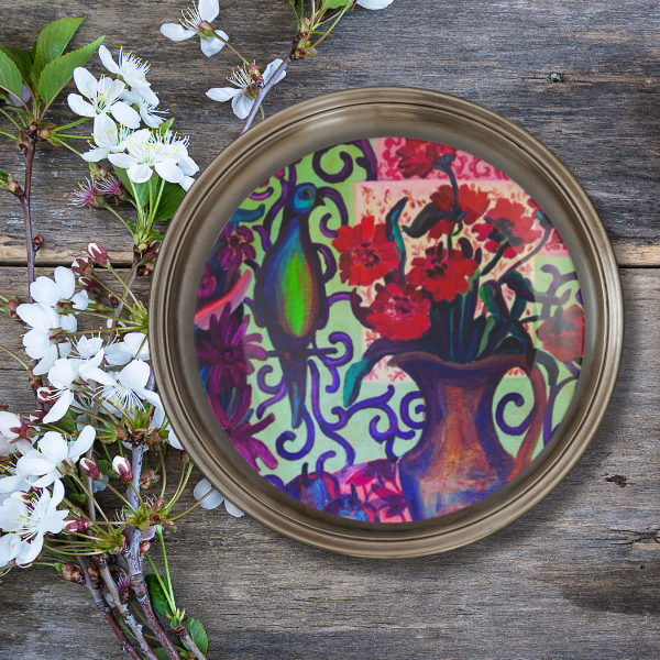 Melamine Plates - "Green Parrot"