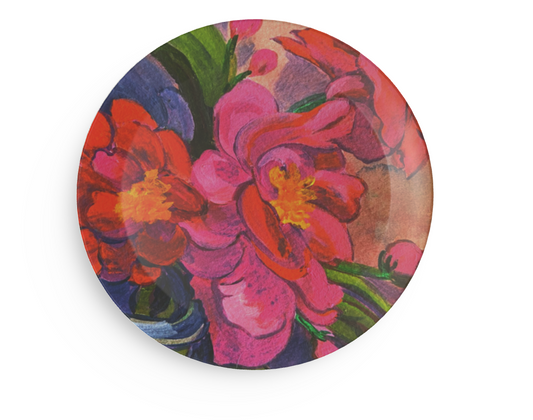 Melamine Plates - Pink Magnolias