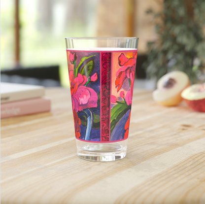 Pint/Cocktail Glasses - Pink Magnolias