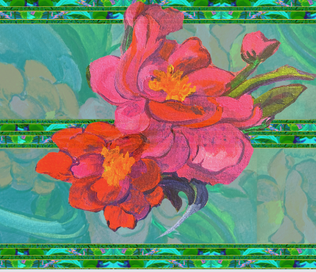 Scarf "Pink Magnolias"