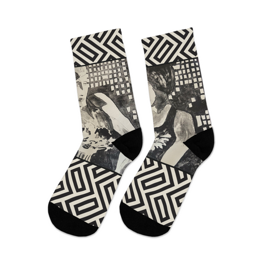 Crew Socks - Black & White Night Out Socks