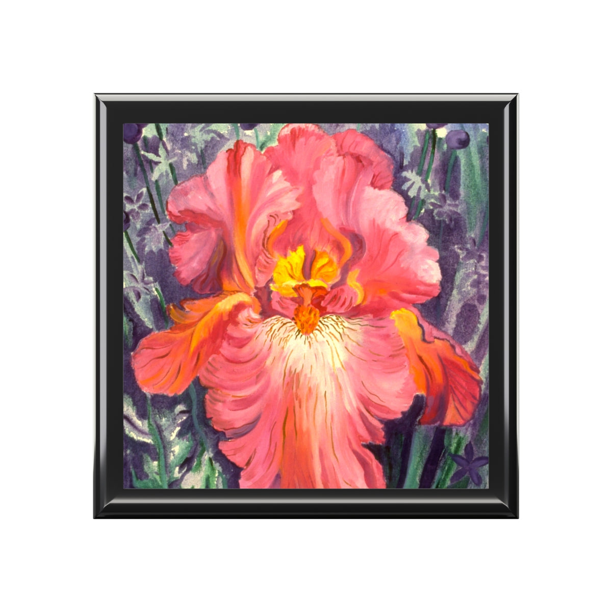 Jewelry and Keepsake Box "Pink Iris"