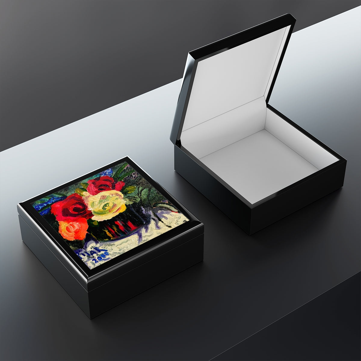 Jewelry and Keepsake Box "Tea Roses"