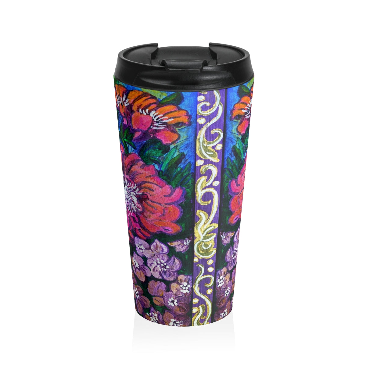 Travel Mug in Stainless Steel "The Garden"