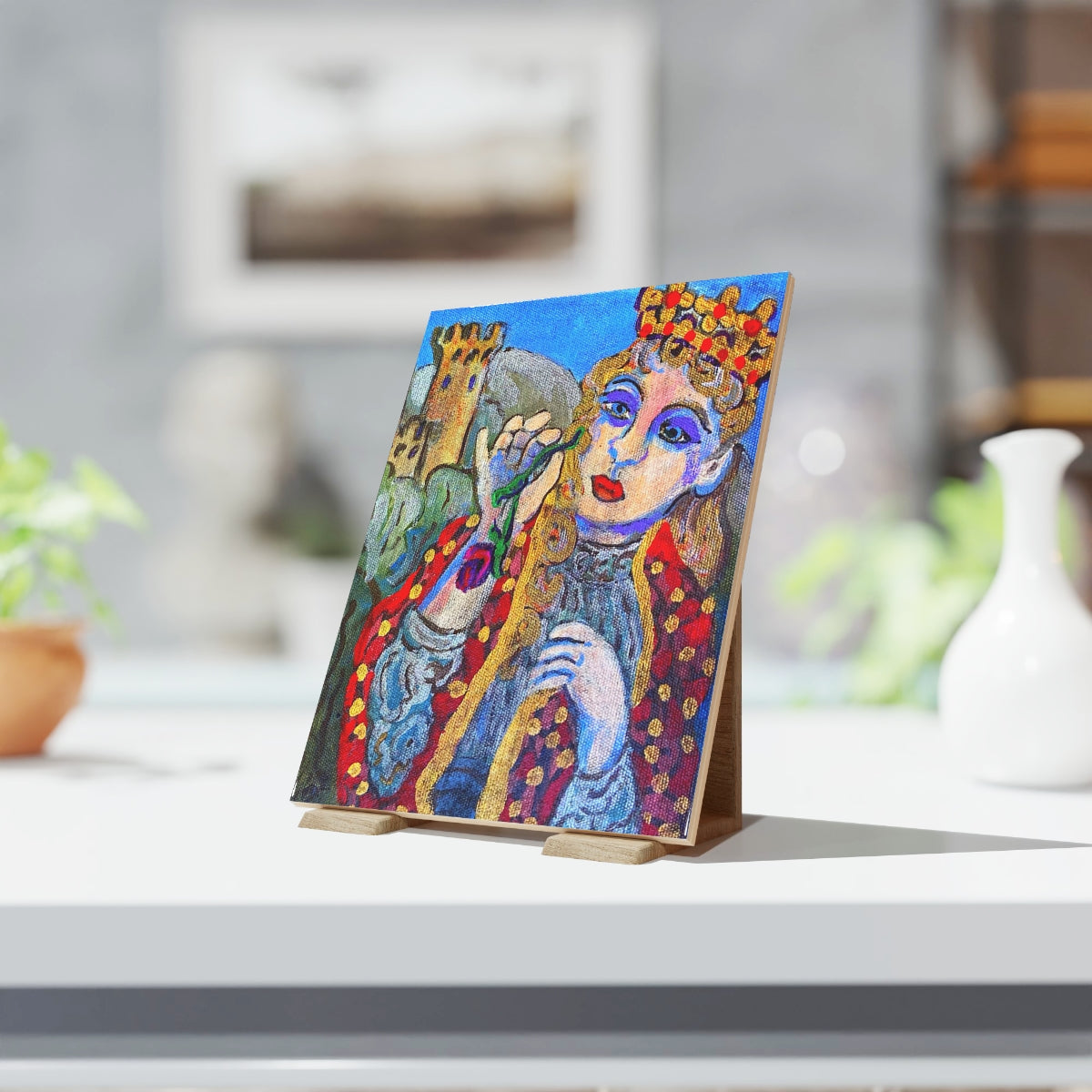 Ceramic Art Tile - Isabel