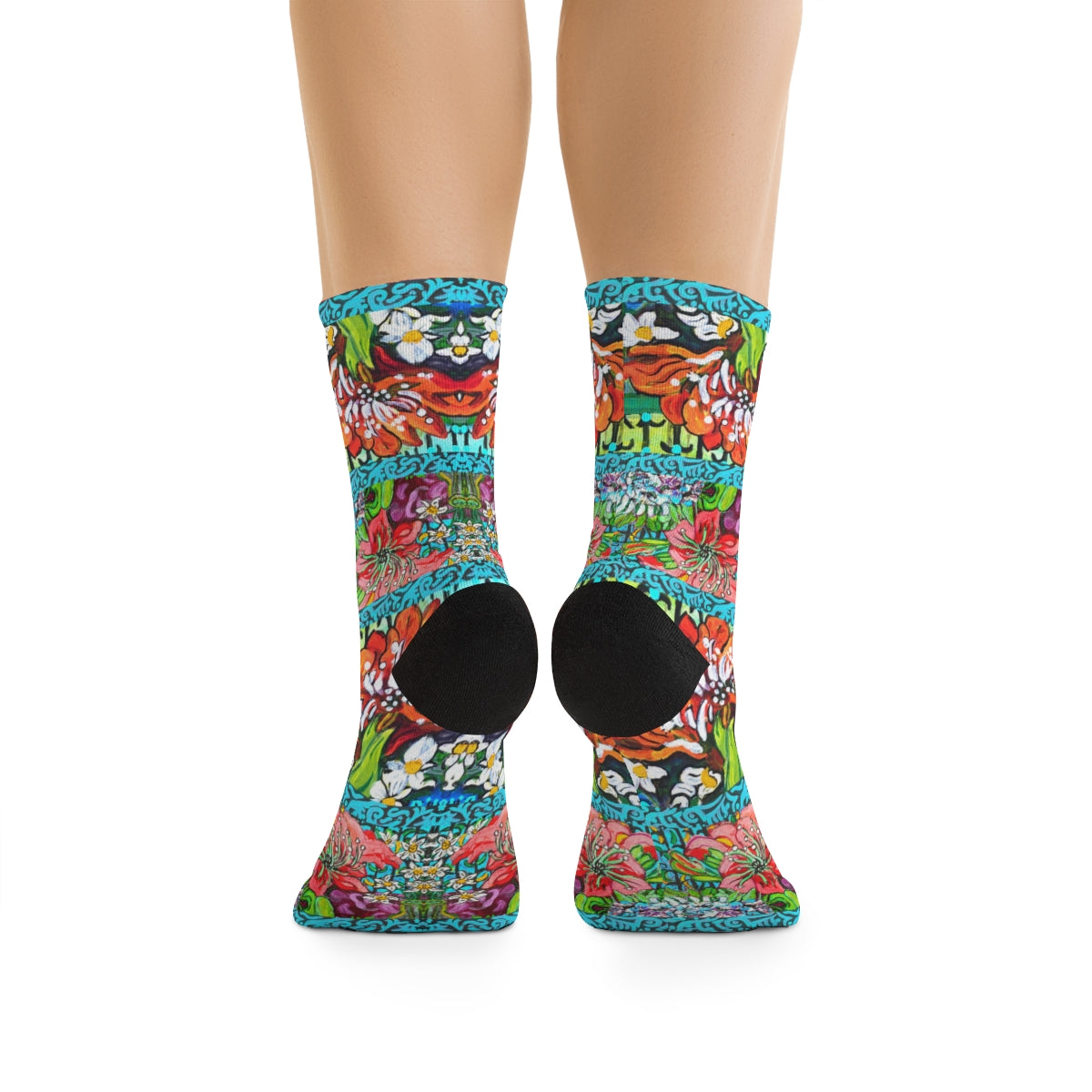 Crew Socks - "Winter Amaryllis"