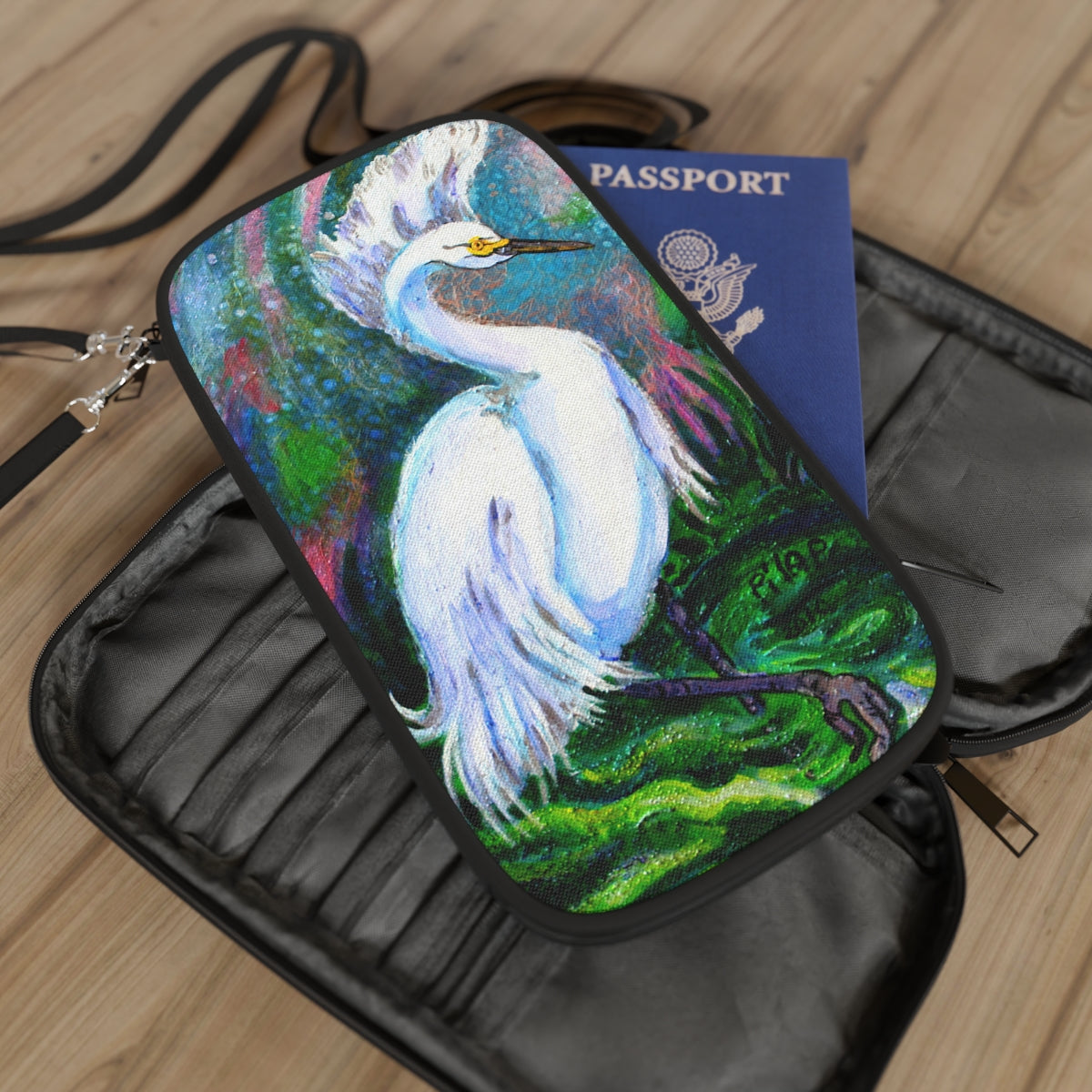 Passport Wallet - Snowy Egret