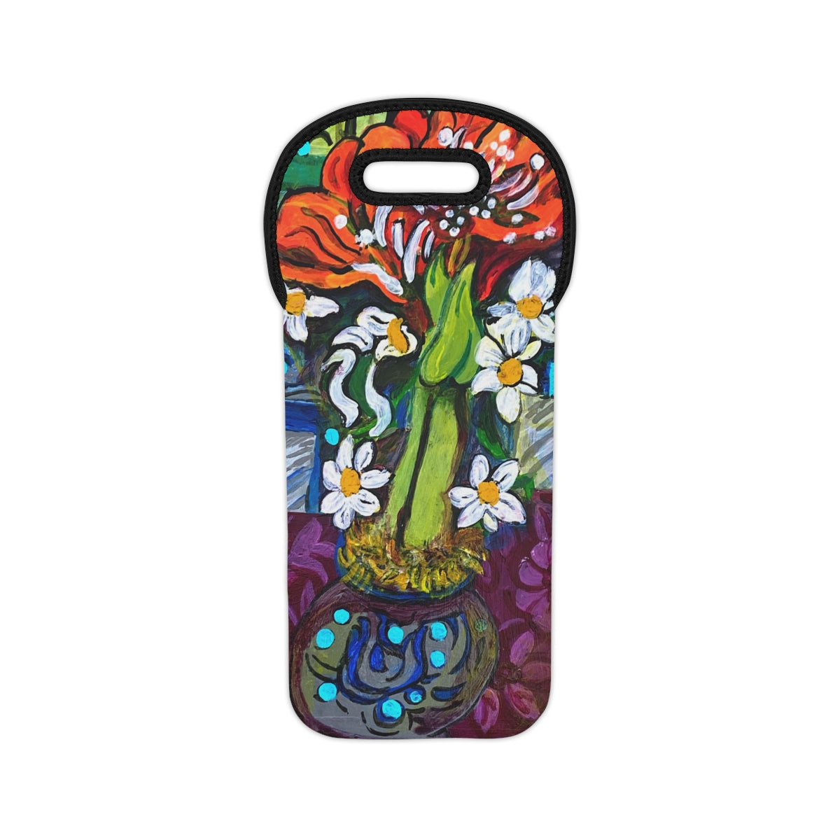 Wine Tote Bag - Christmas Amaryllis