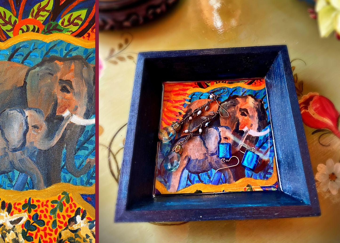 Catch-All Tray - Small Square - Elephant