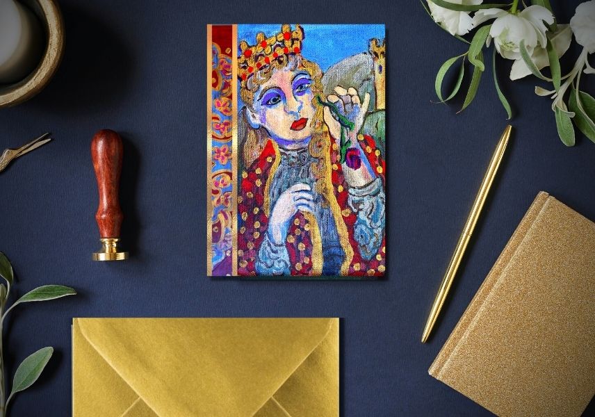 Greeting Card, "Isabel" From Comedia Dell'Arte Series