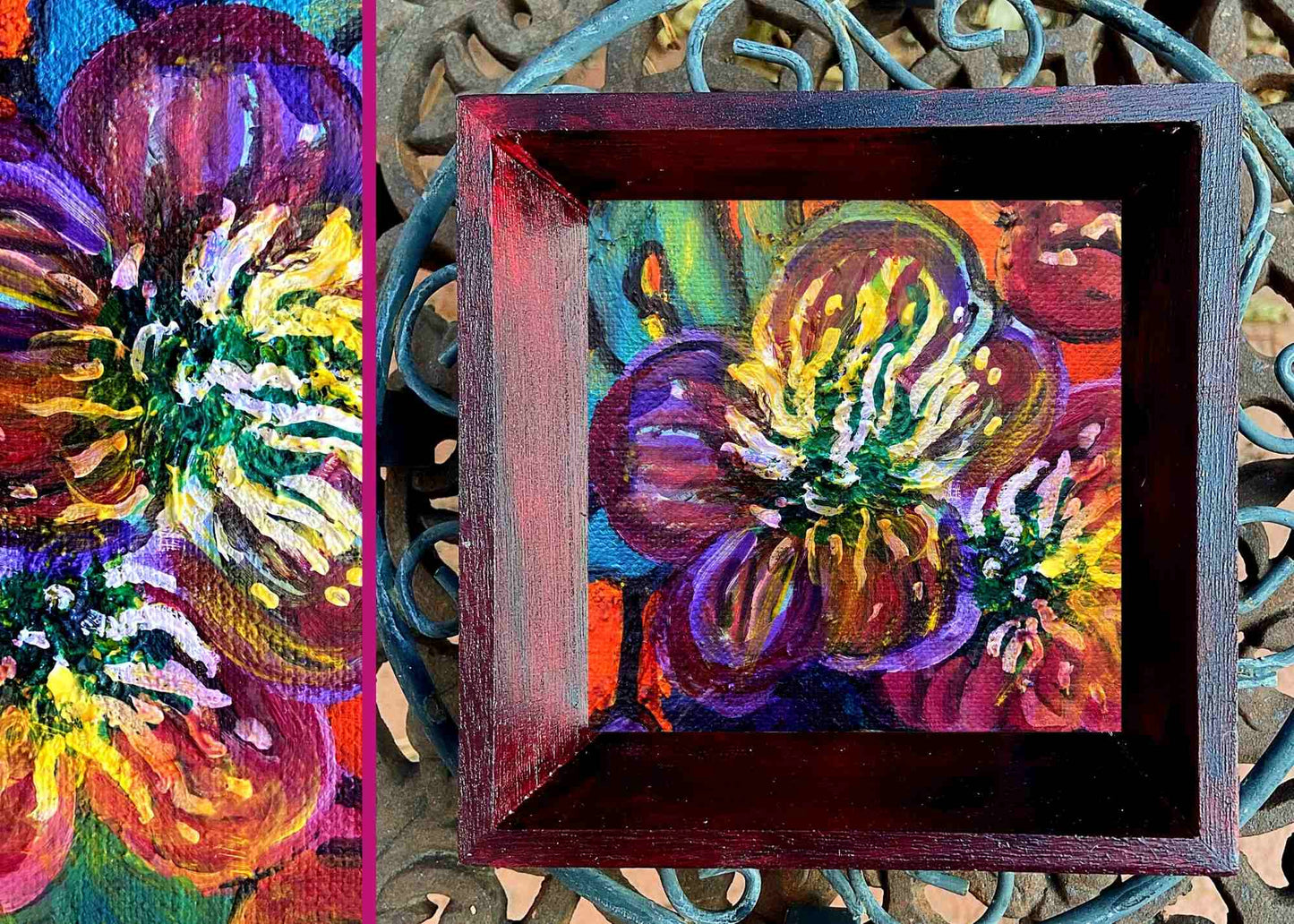 Catch-All Tray - Small Square - Psychedelic Flower