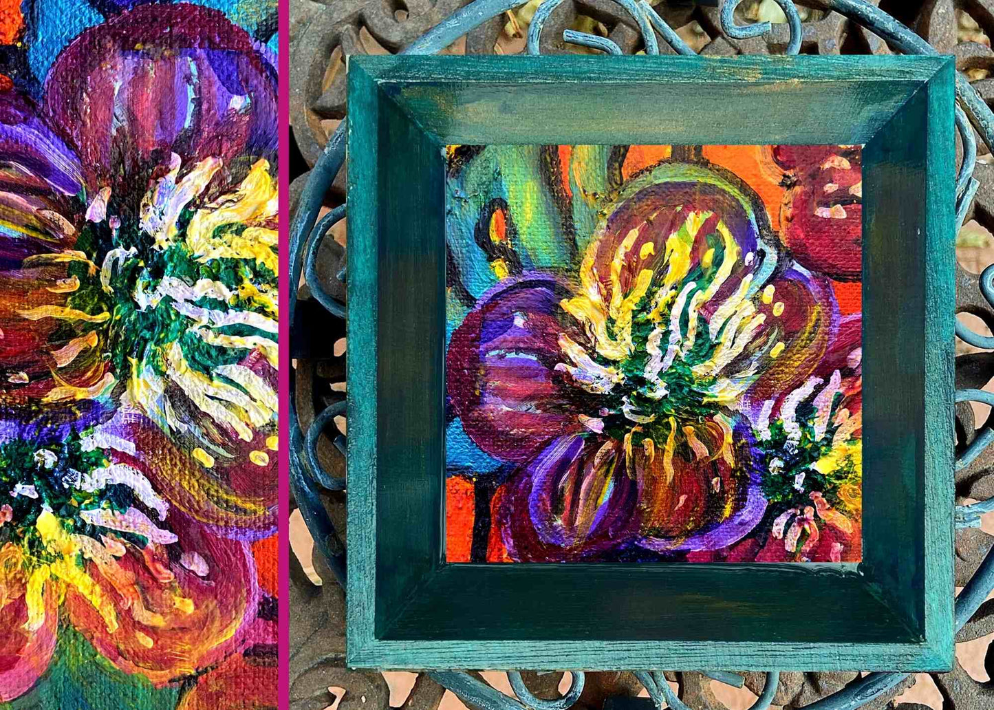 Catch-All Tray - Small Square - Psychedelic Flower