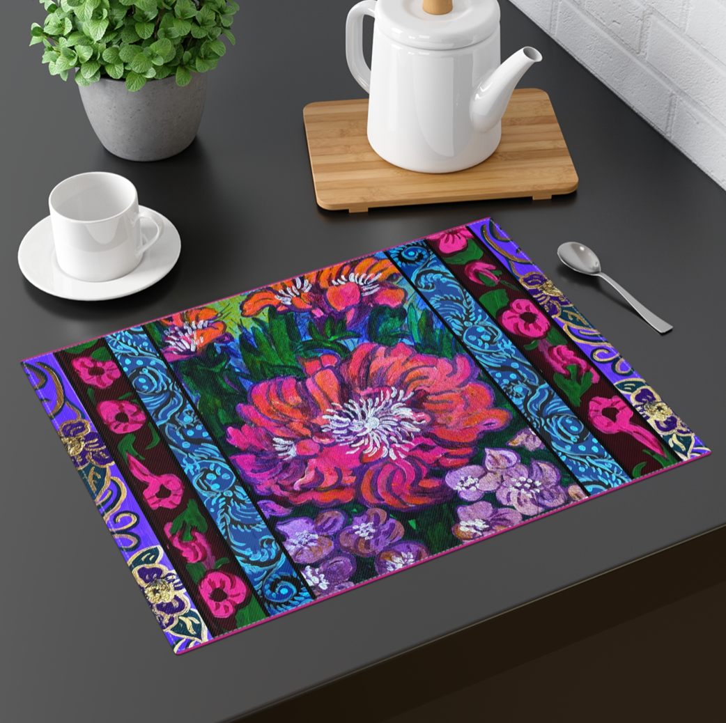 Custom Fabric Placemat "The Garden"