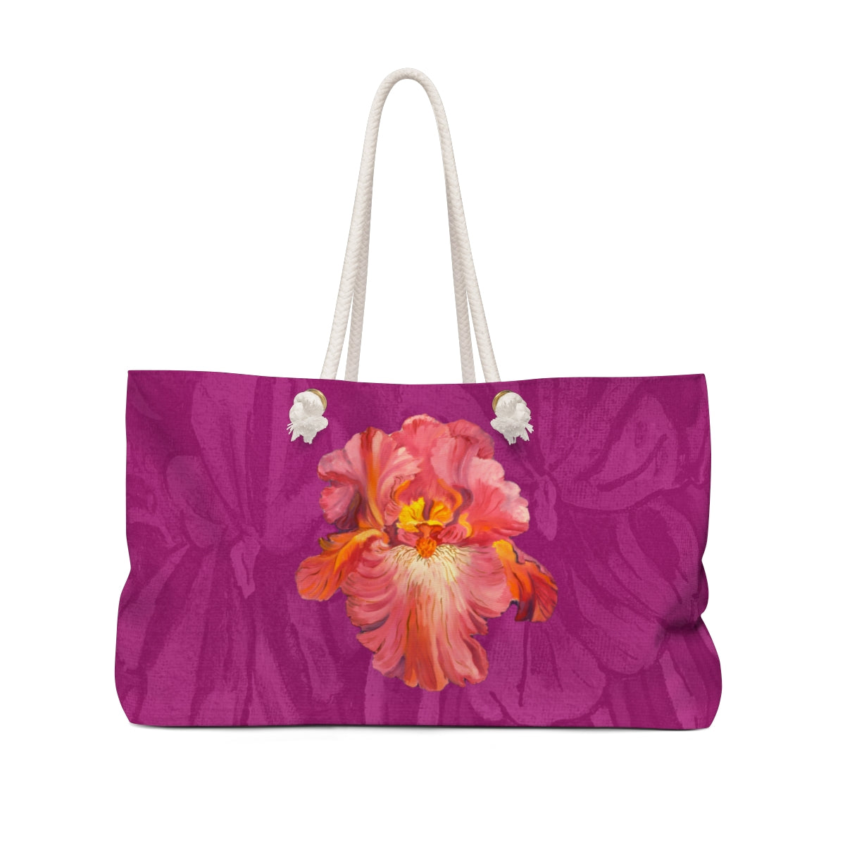 Weekender Tote "Iris on Pink"