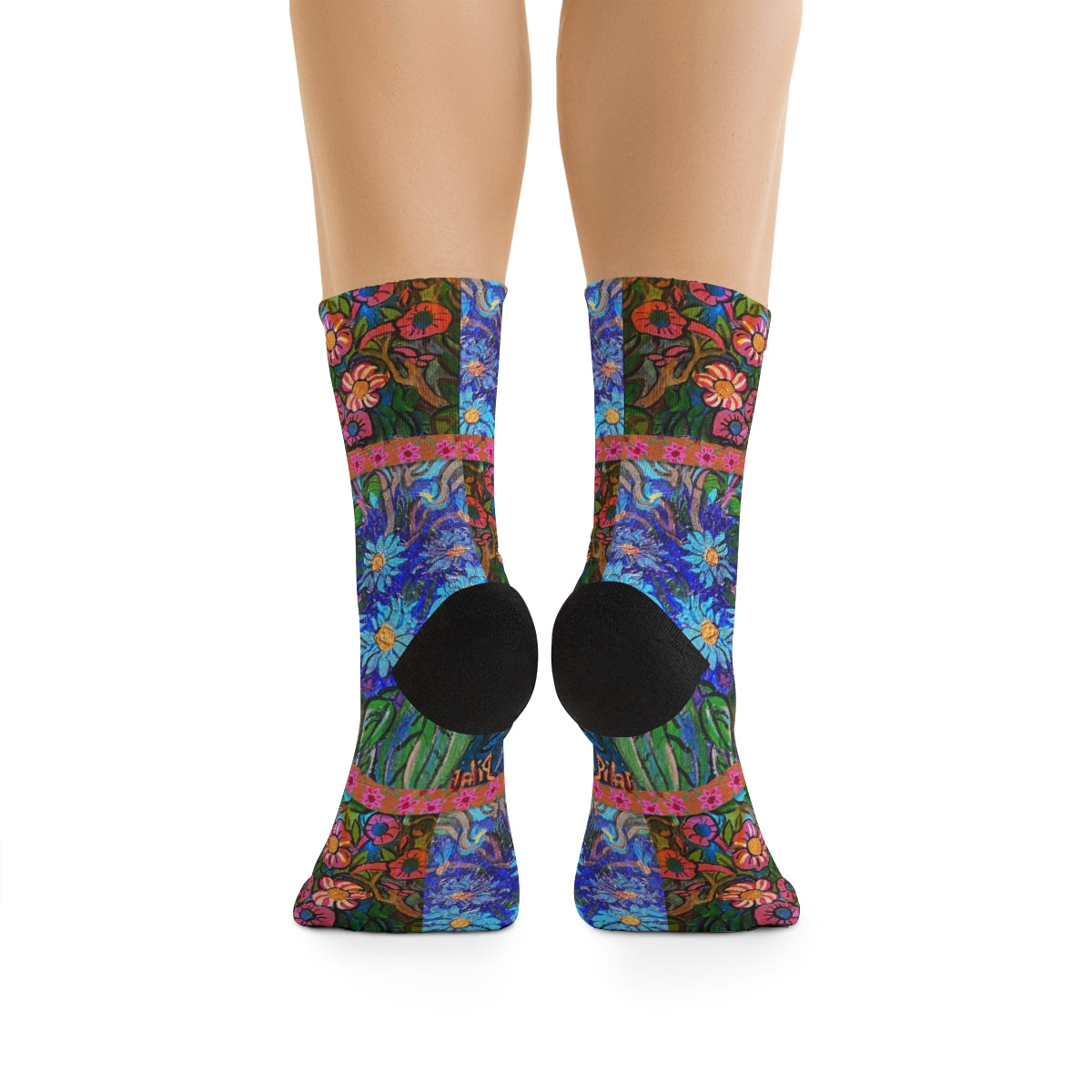 Crew Socks - "Flower Riot"