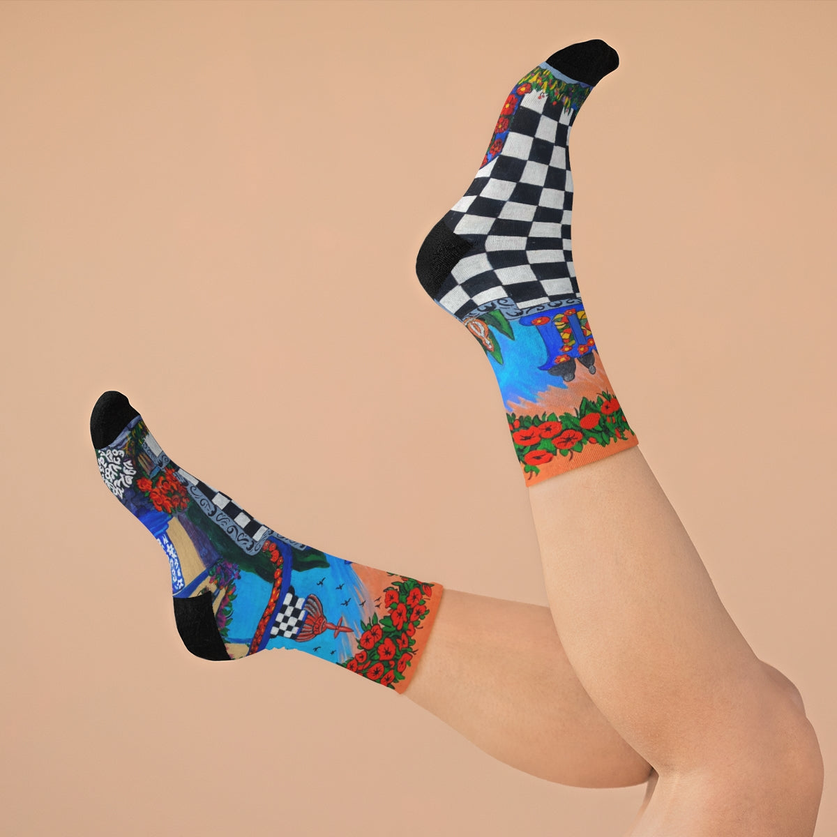 Crew Socks - "Barcelona Fantasy"
