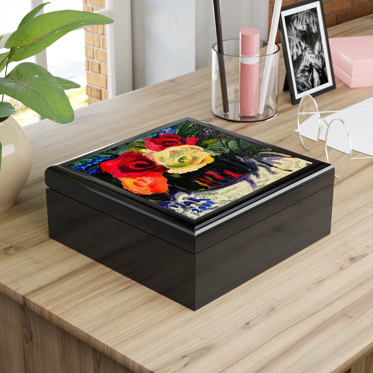 Jewelry and Keepsake Box "Tea Roses"