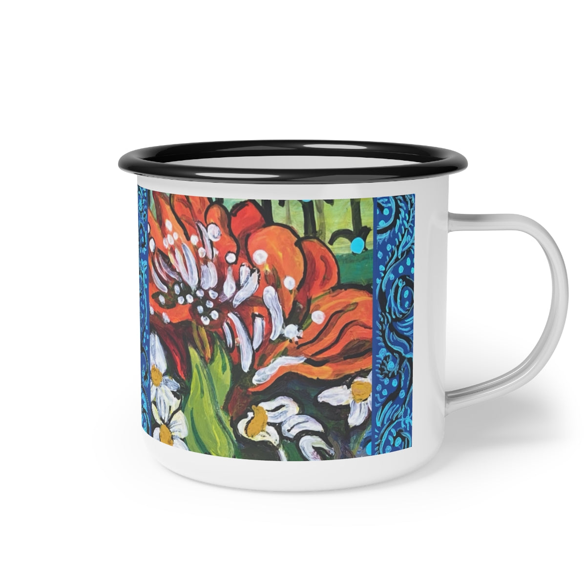 Enamel Camp Cup "Winter Amaryllis"