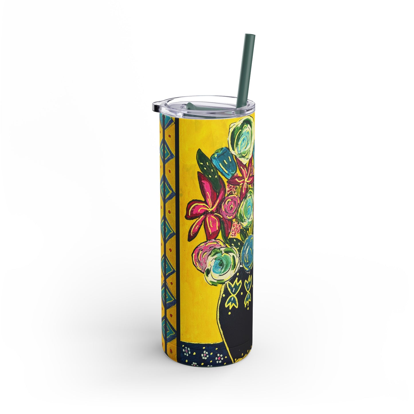 SkinnyTo-Go Tumbler - Festive Flowers (20 oz)