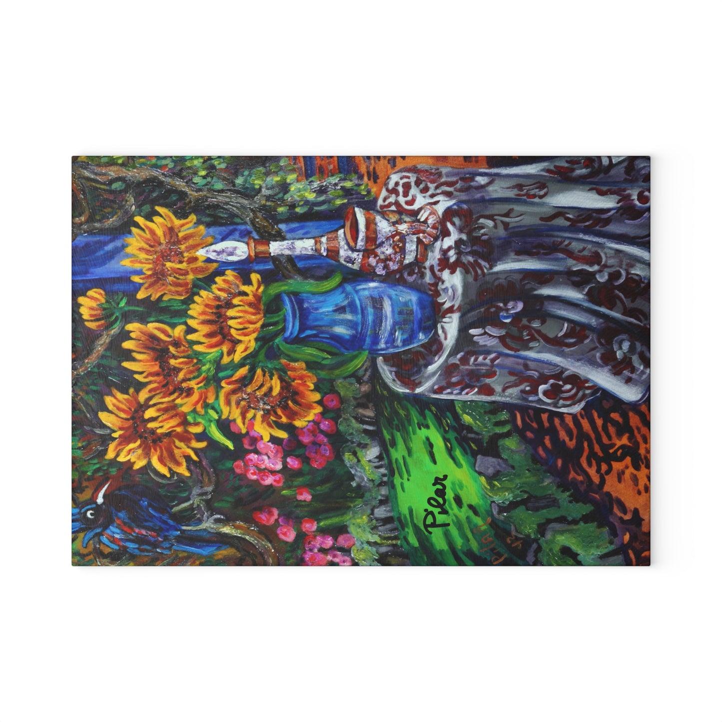 Tempered Glass Cutting Board - Pilar's Garden