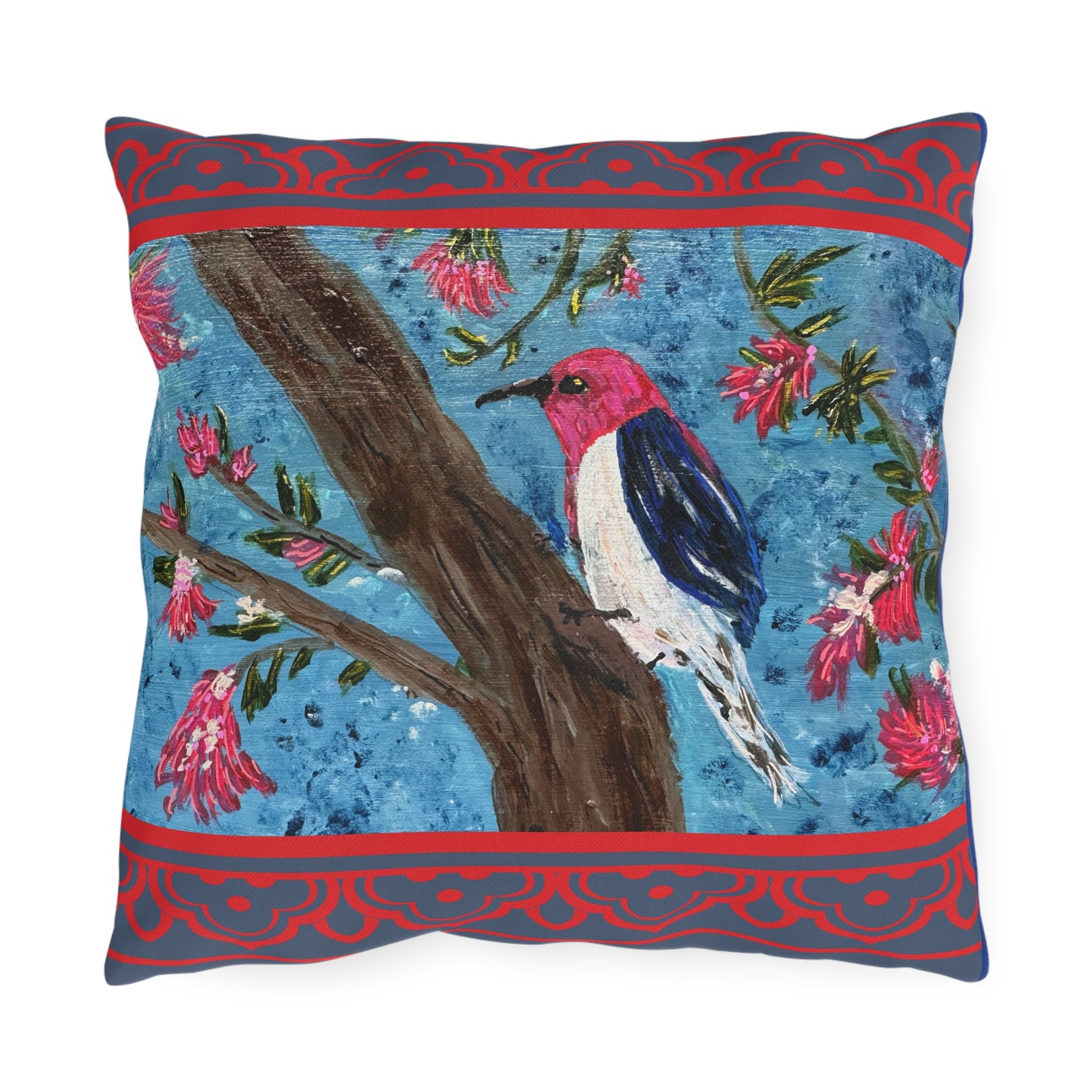 Outdoor Pillows - Red-Headed Woodpecker