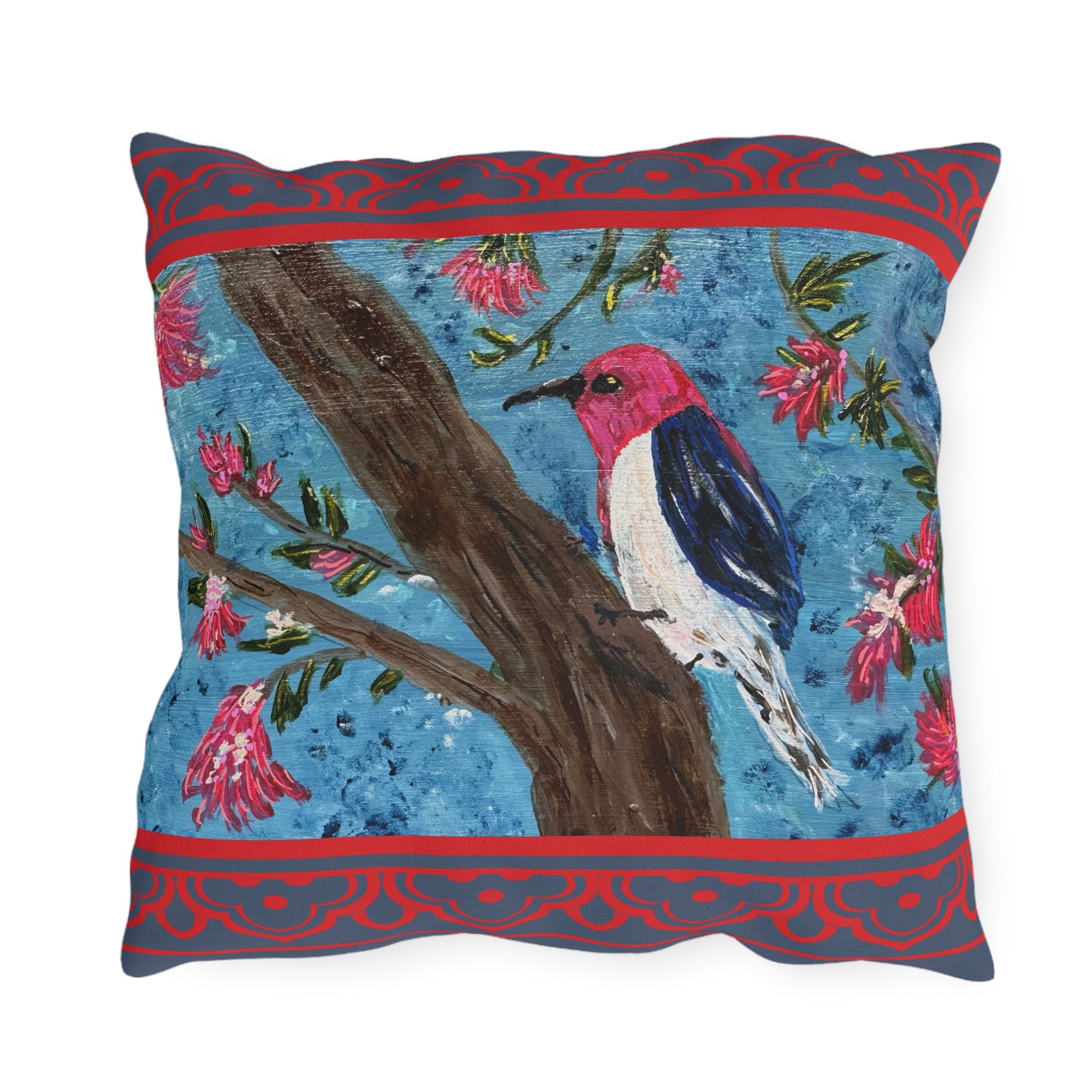 Outdoor Pillows - Red-Headed Woodpecker