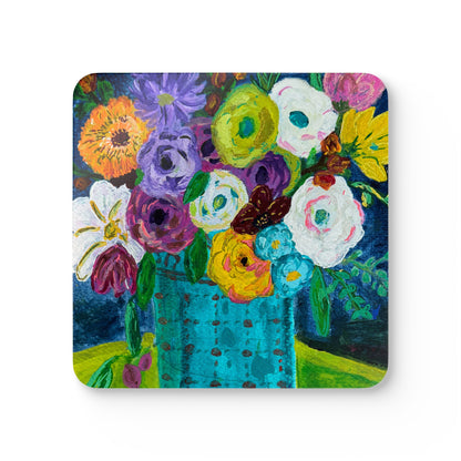 Corkwood Coaster Set - Springtime Blooms