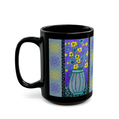 Ceramic Mug - Lavender Vase (11oz, 15oz)