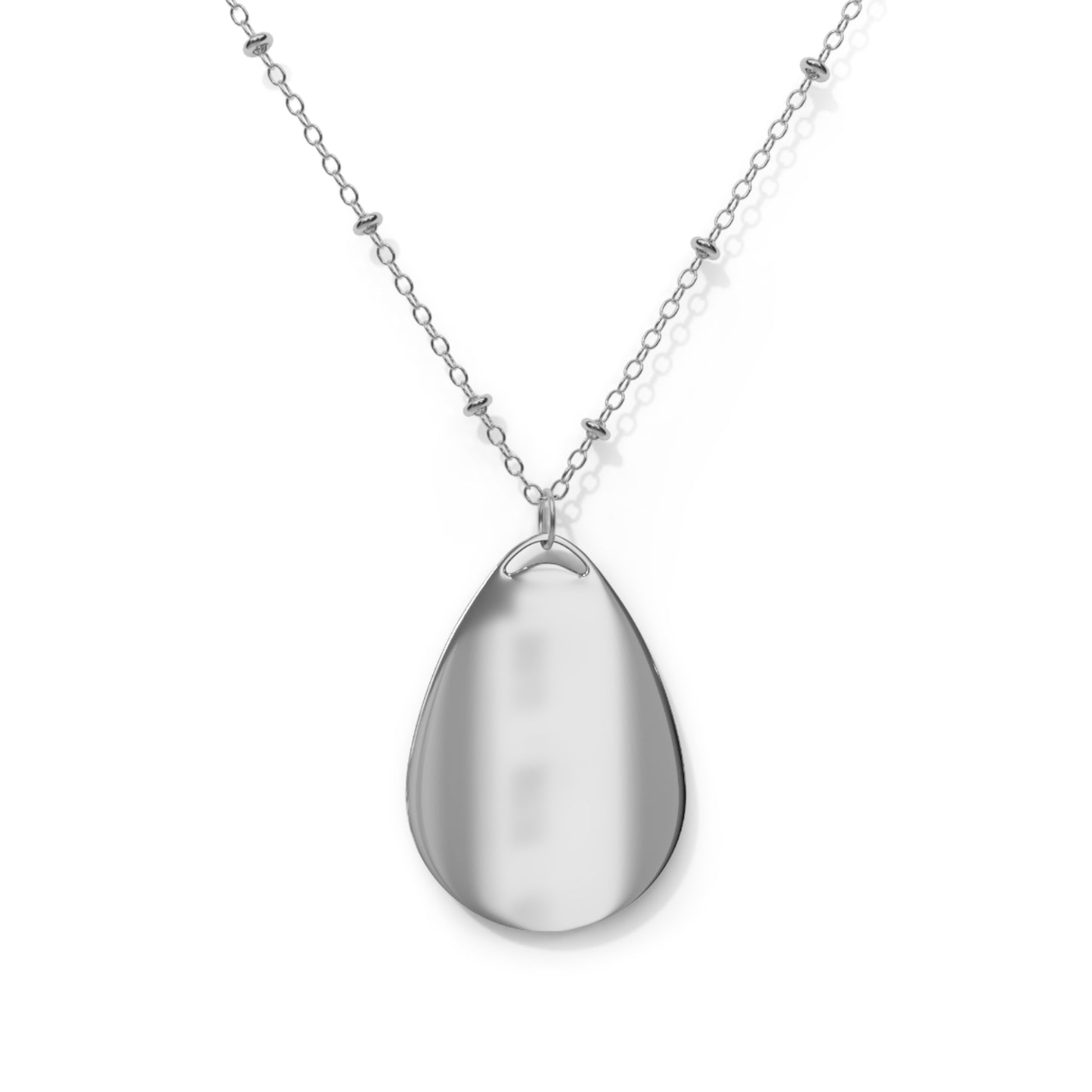 Oval Necklace - White Vase