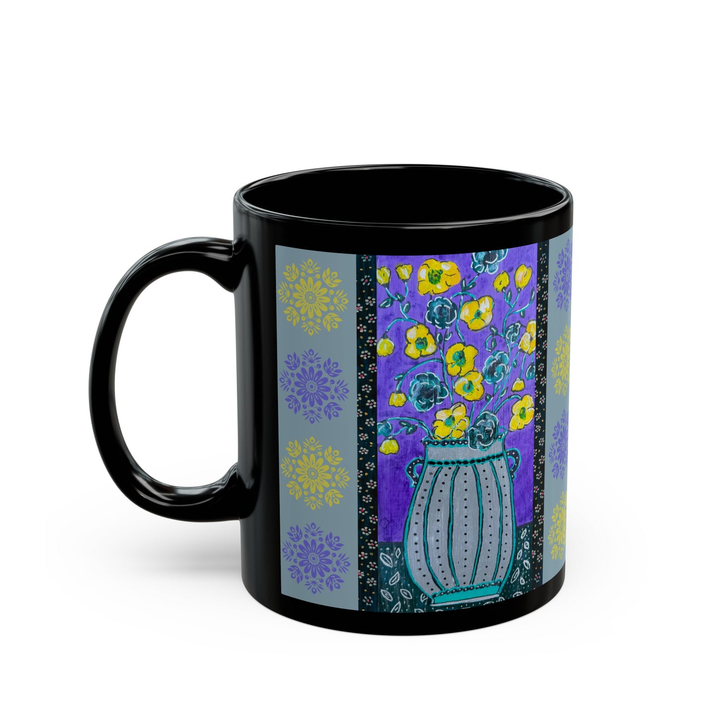 Ceramic Mug - Lavender Vase (11oz, 15oz)