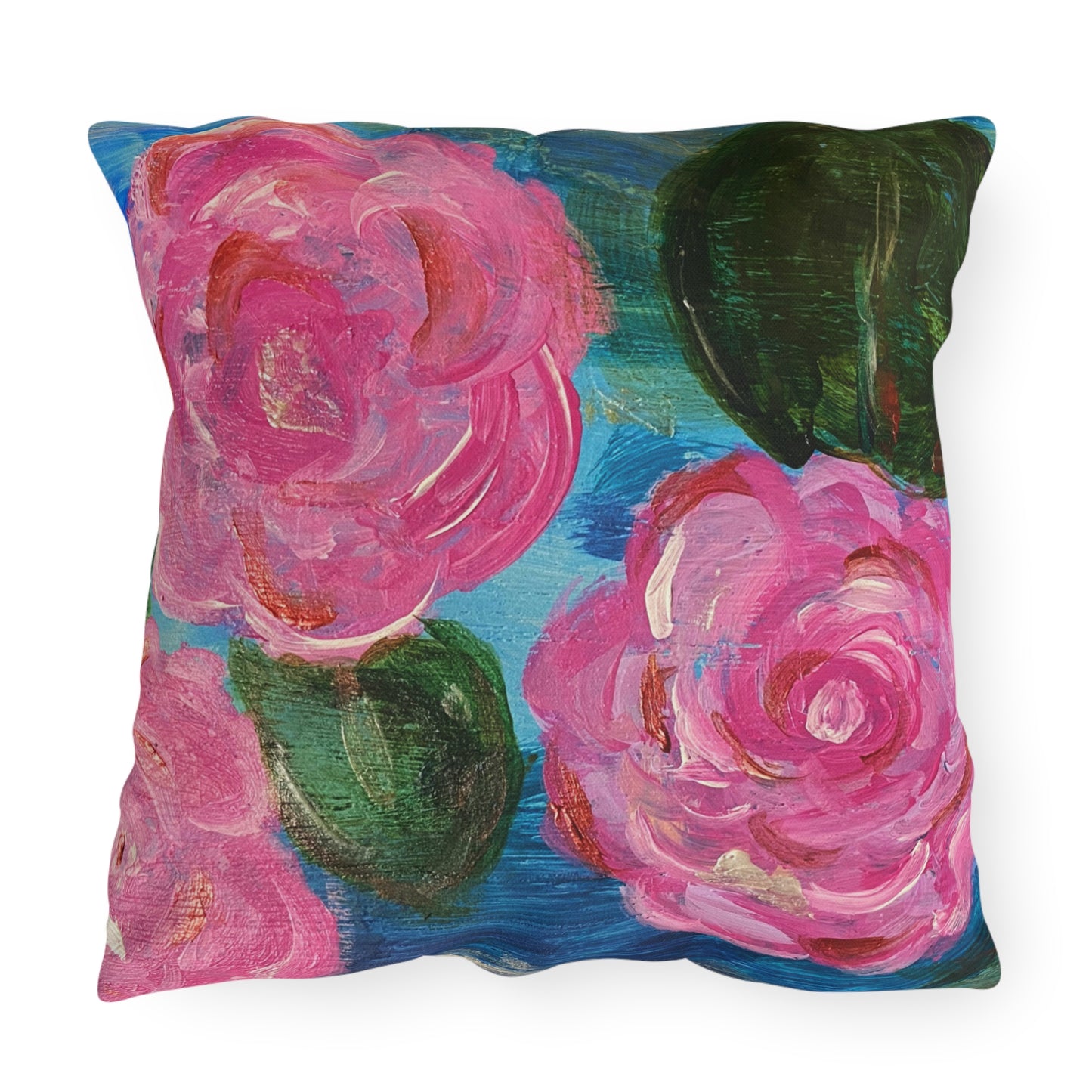 Outdoor Pillows - Pink Flowers and Birdie