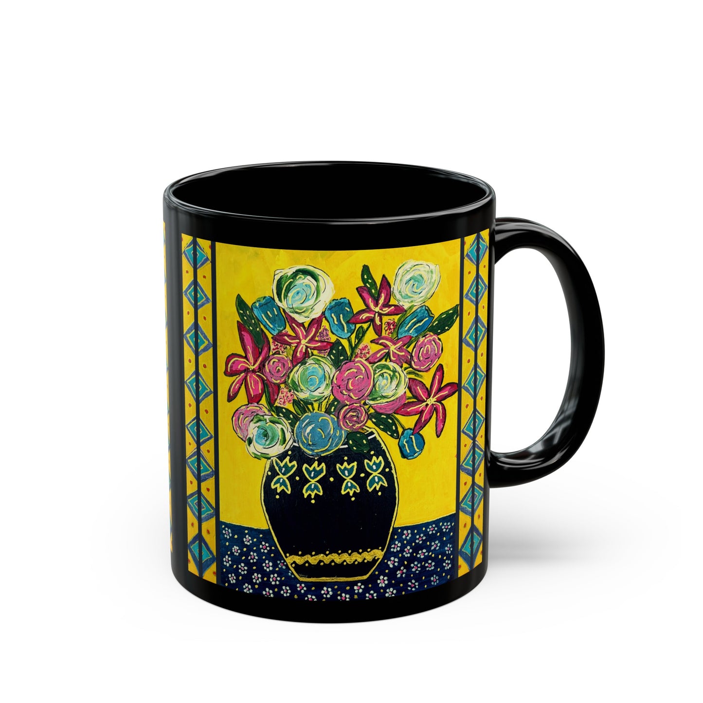 Ceramic Mug - Festive Flowers