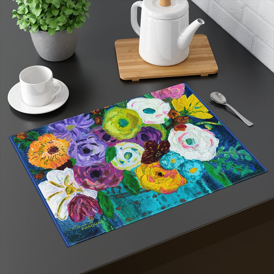 Cotton Placemat, Springtime Blooms