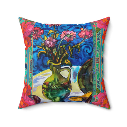 Decorative Pillow - Green Vase