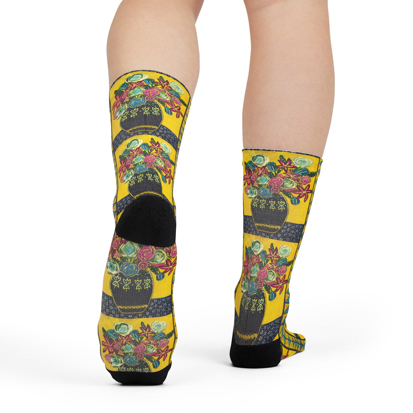 Crew Socks - Festive Flowers