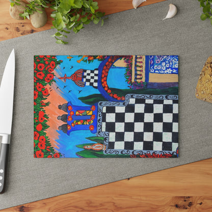 Tempered Glass Cutting Board - Barcelona Fantasy