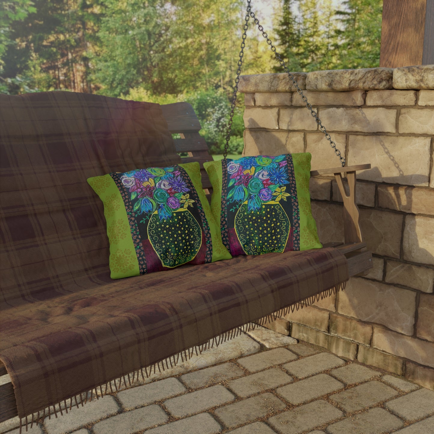 Outdoor Pillows - Spring Green