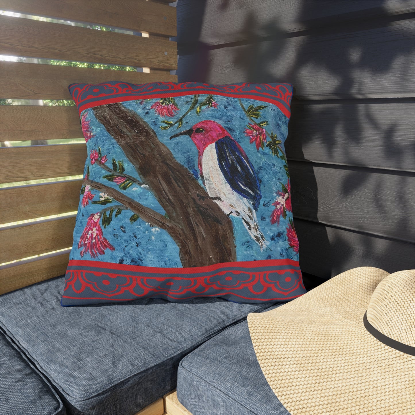 Outdoor Pillows - Red-Headed Woodpecker