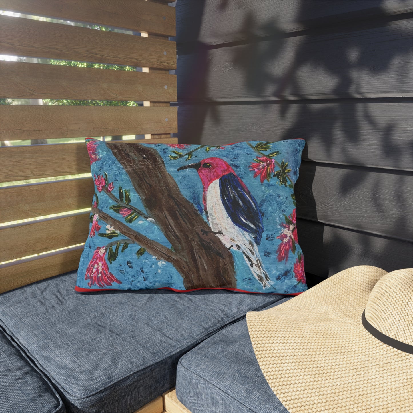 Outdoor Pillows - Red-Headed Woodpecker