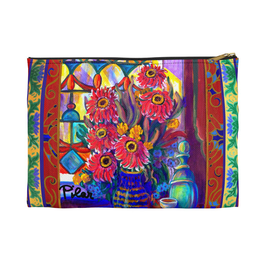 Pencil, Glasses or Makeup Bag - Kitchen Zinneas