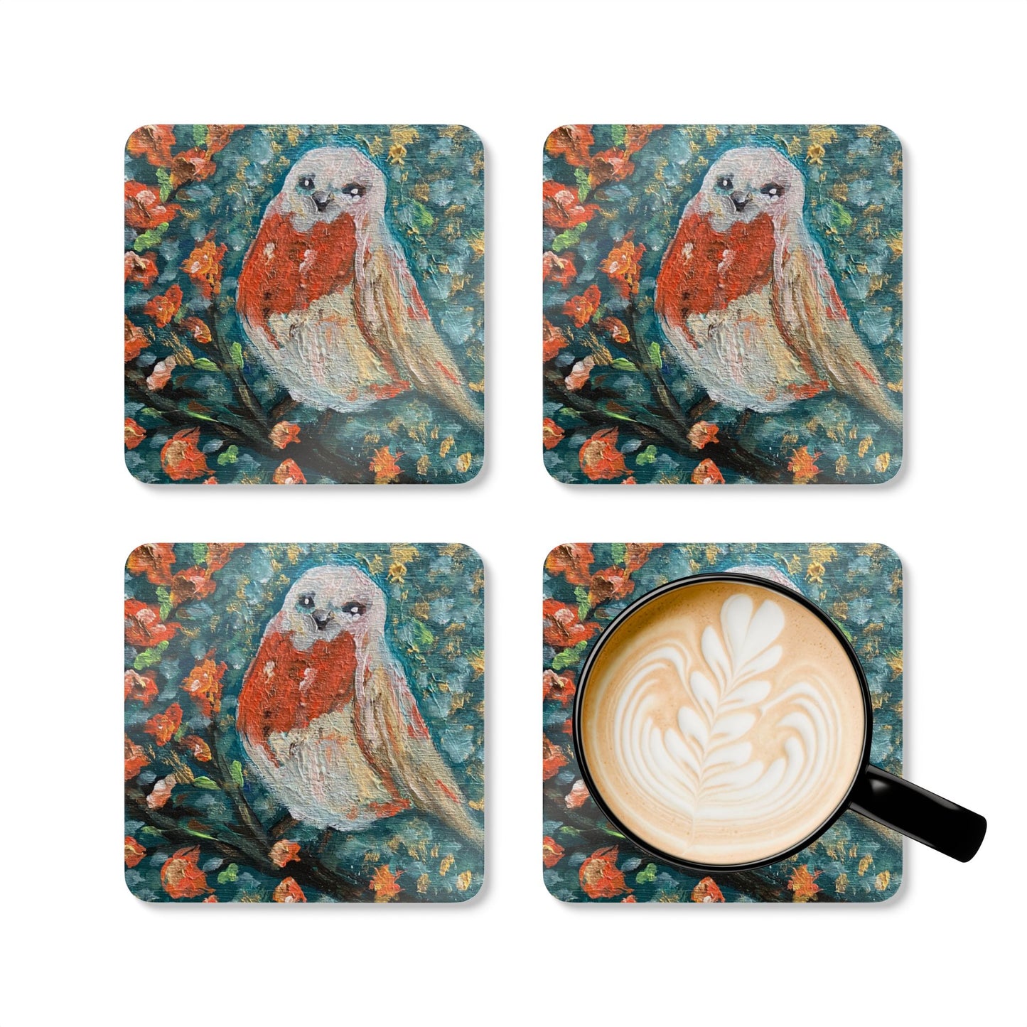 Coaster Set - European Robin